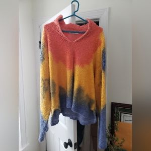 Mnml tie dye sherpa pullover